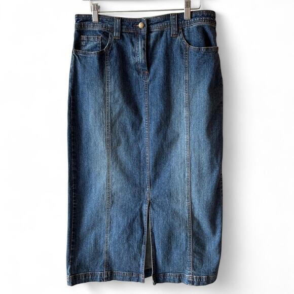 Vintage 90s villager maxi denim skirt - Picture 1 of 7